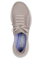 SKECHERS, sportiga damsneakers, med gjuten slip-in-h&auml;lplatta TAUPE